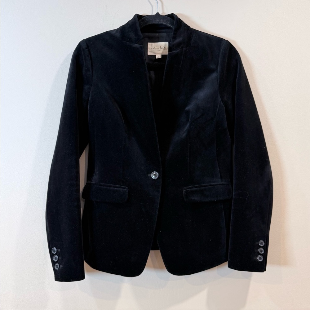 🔥Madison Jules Black Velvet Blazer Women’s Size 0 EC🔥